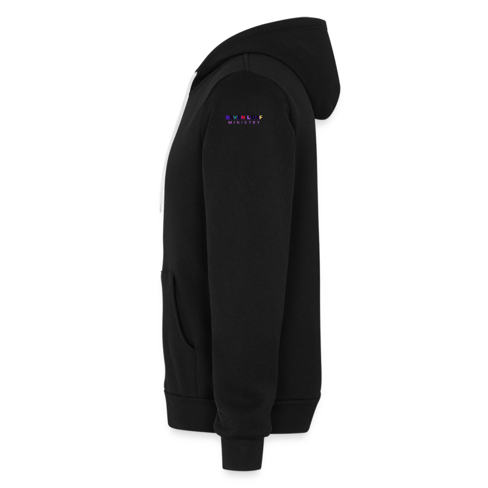 Bella + Canvas Unisex Full Zip Hoodie - black