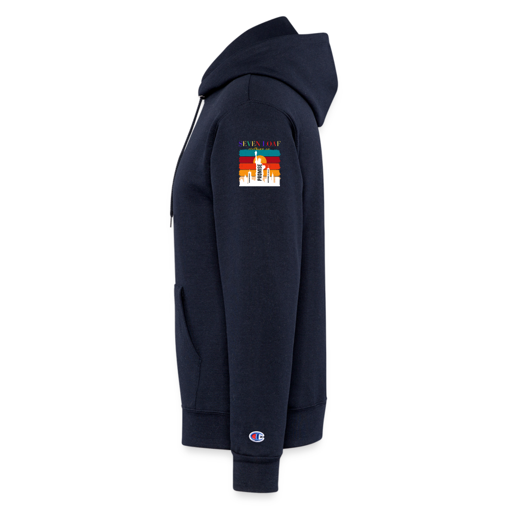 Champion Unisex Jesus In New York Hoodie - navy