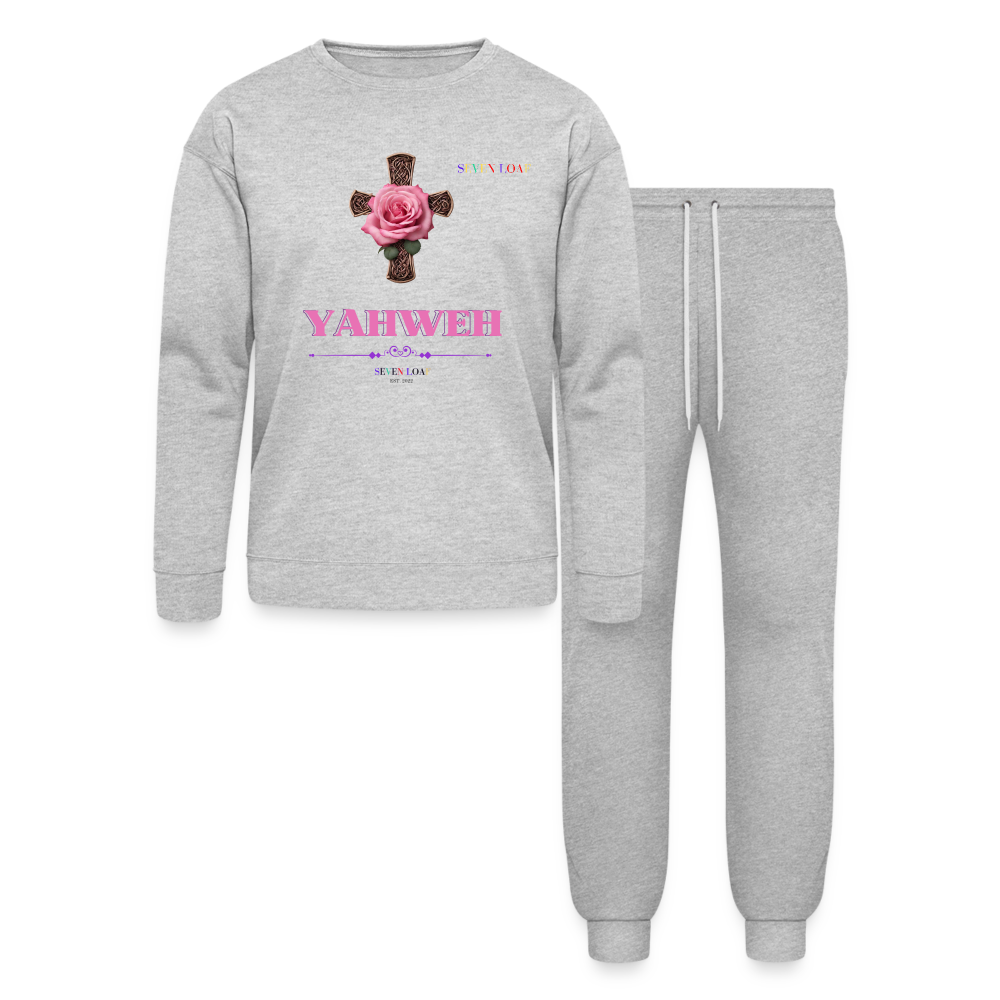 Yahweh Lounge Wear Set by Bella + Canvas - heather gray