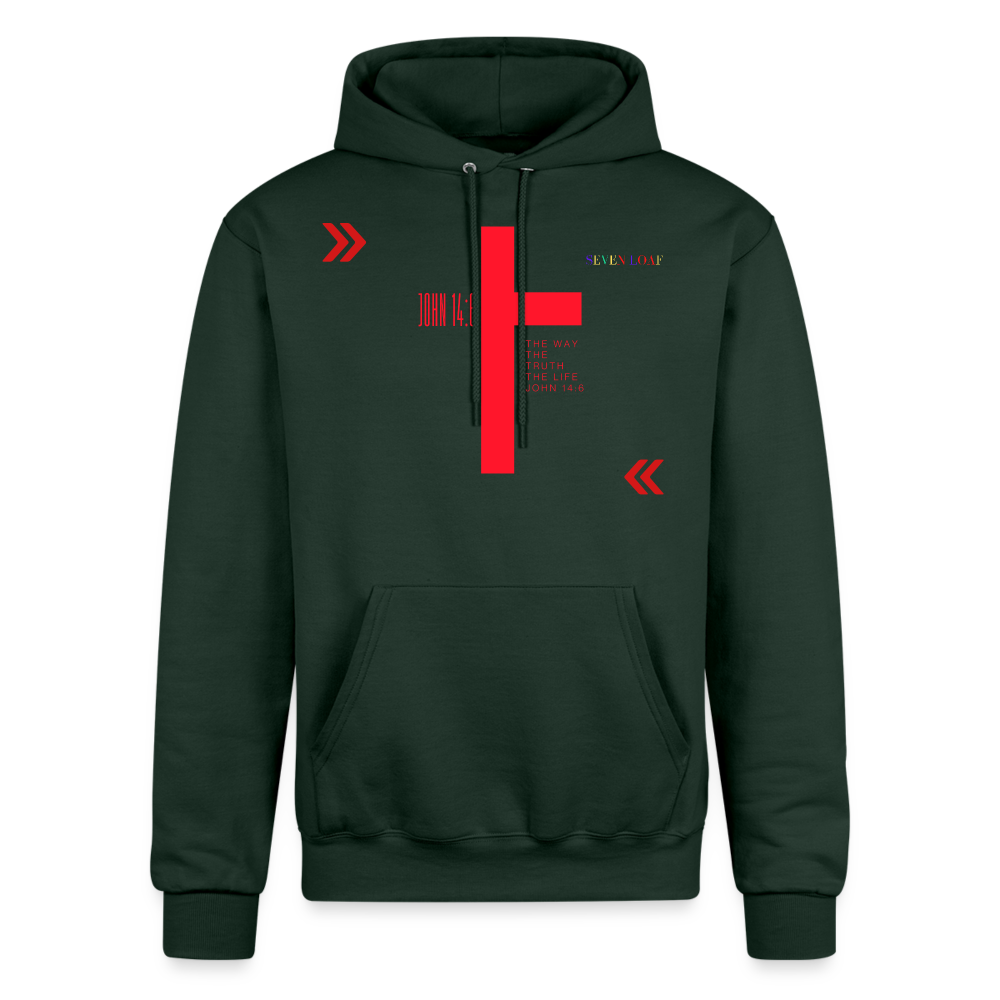 Champion Unisex John 14:6 Hoodie - Dark Green