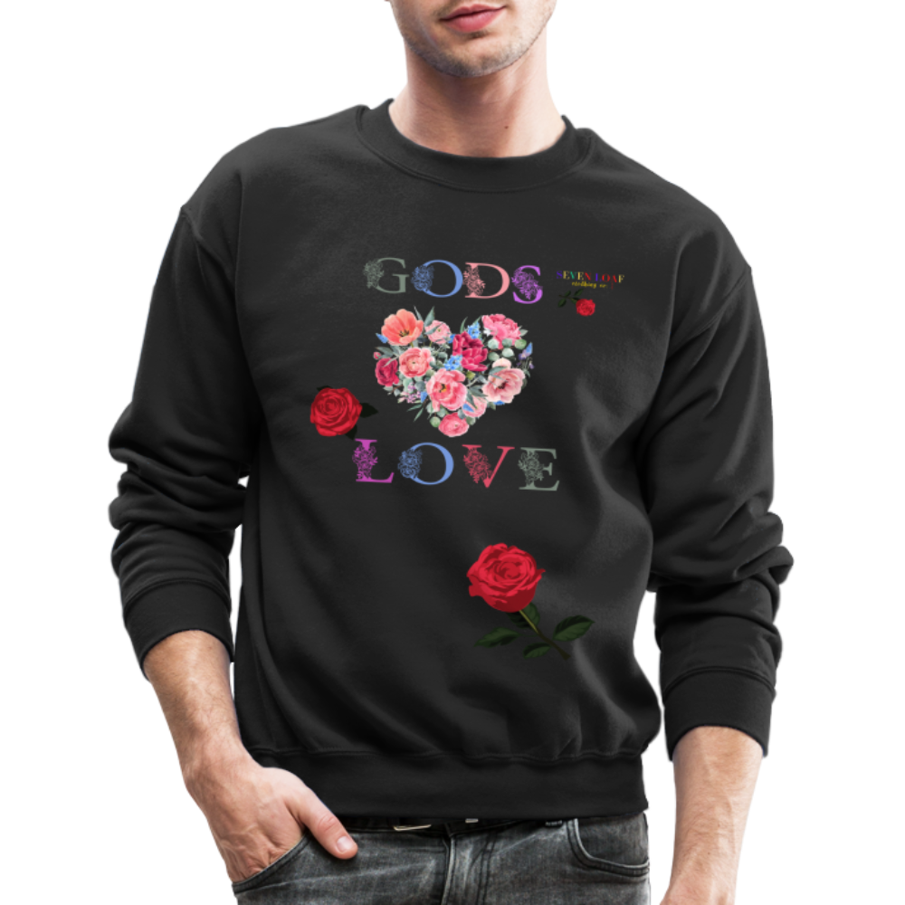 Unisex Premium Organic Divine Love Blossom Sweatshirt - black