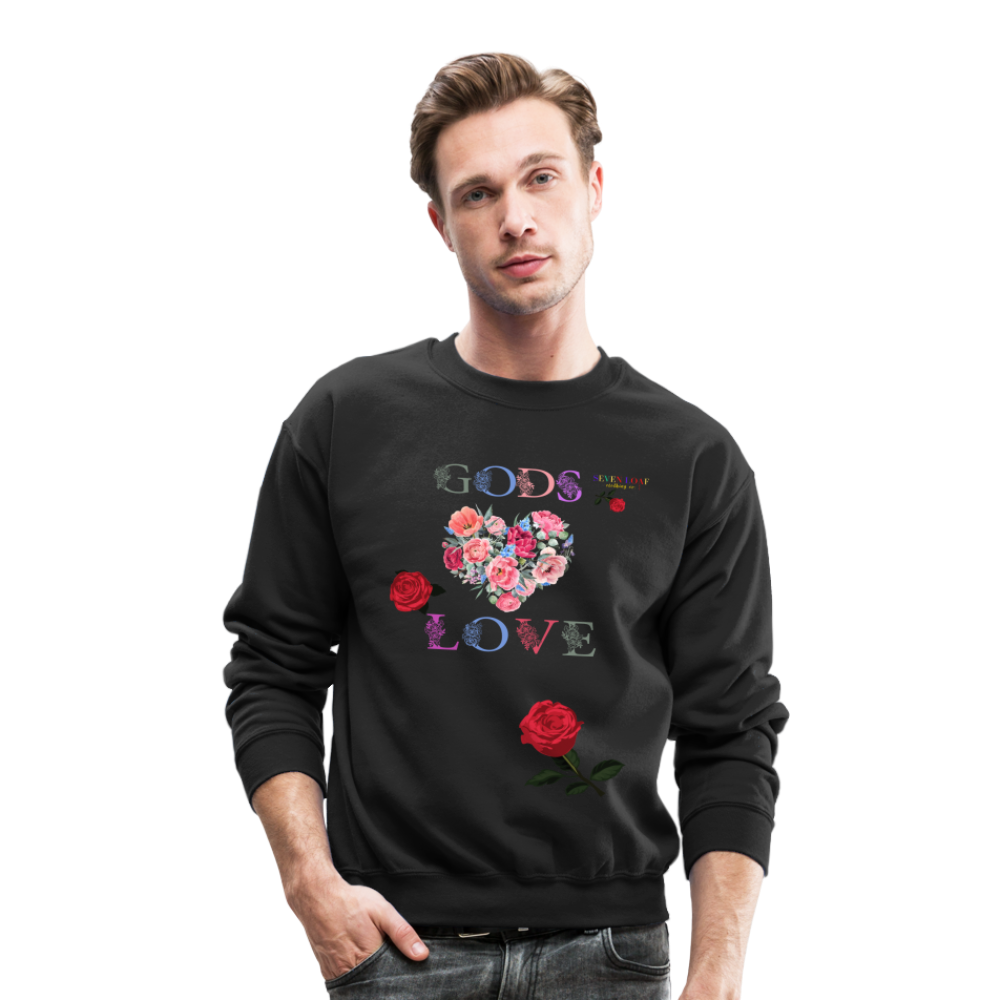 Unisex Premium Organic Divine Love Blossom Sweatshirt - black