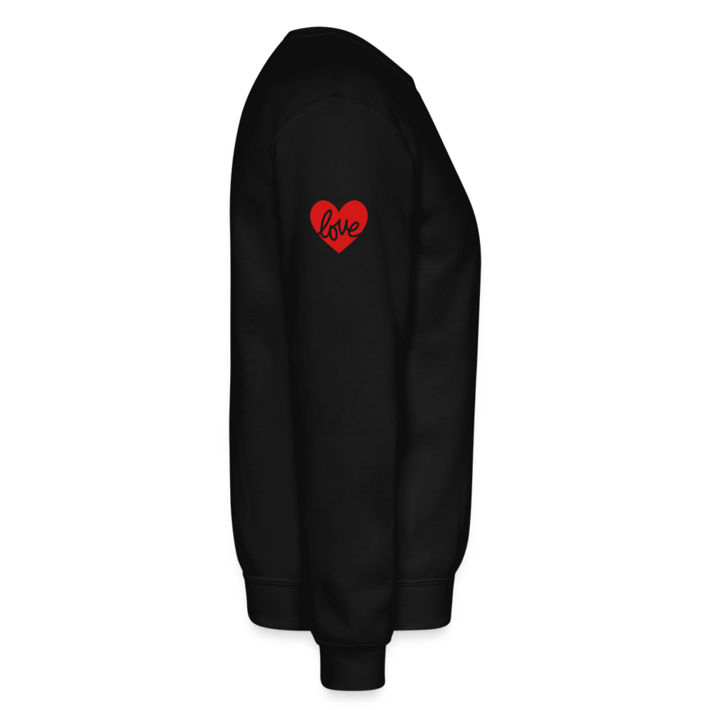 Unisex Premium Organic Divine Love Blossom Sweatshirt - black