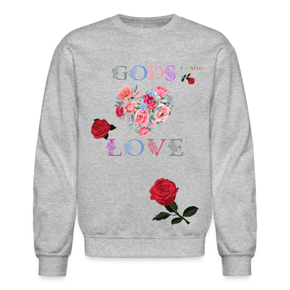 Unisex Premium Organic Divine Love Blossom Sweatshirt - heather gray