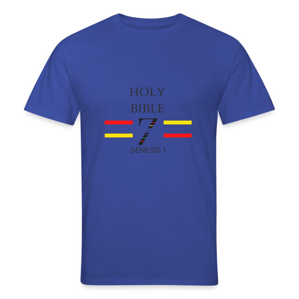 Holy Bible | The Beginning Hanes Tagless T-Shirt - royal blue