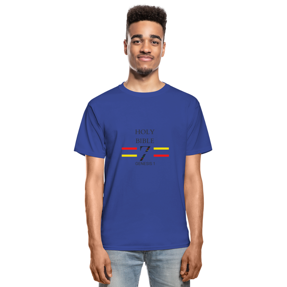 Holy Bible | The Beginning Hanes Tagless T-Shirt - royal blue