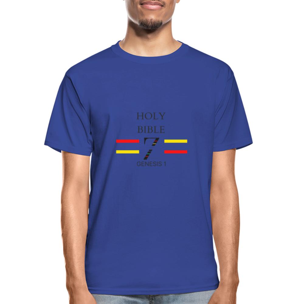 Holy Bible | The Beginning Hanes Tagless T-Shirt - royal blue