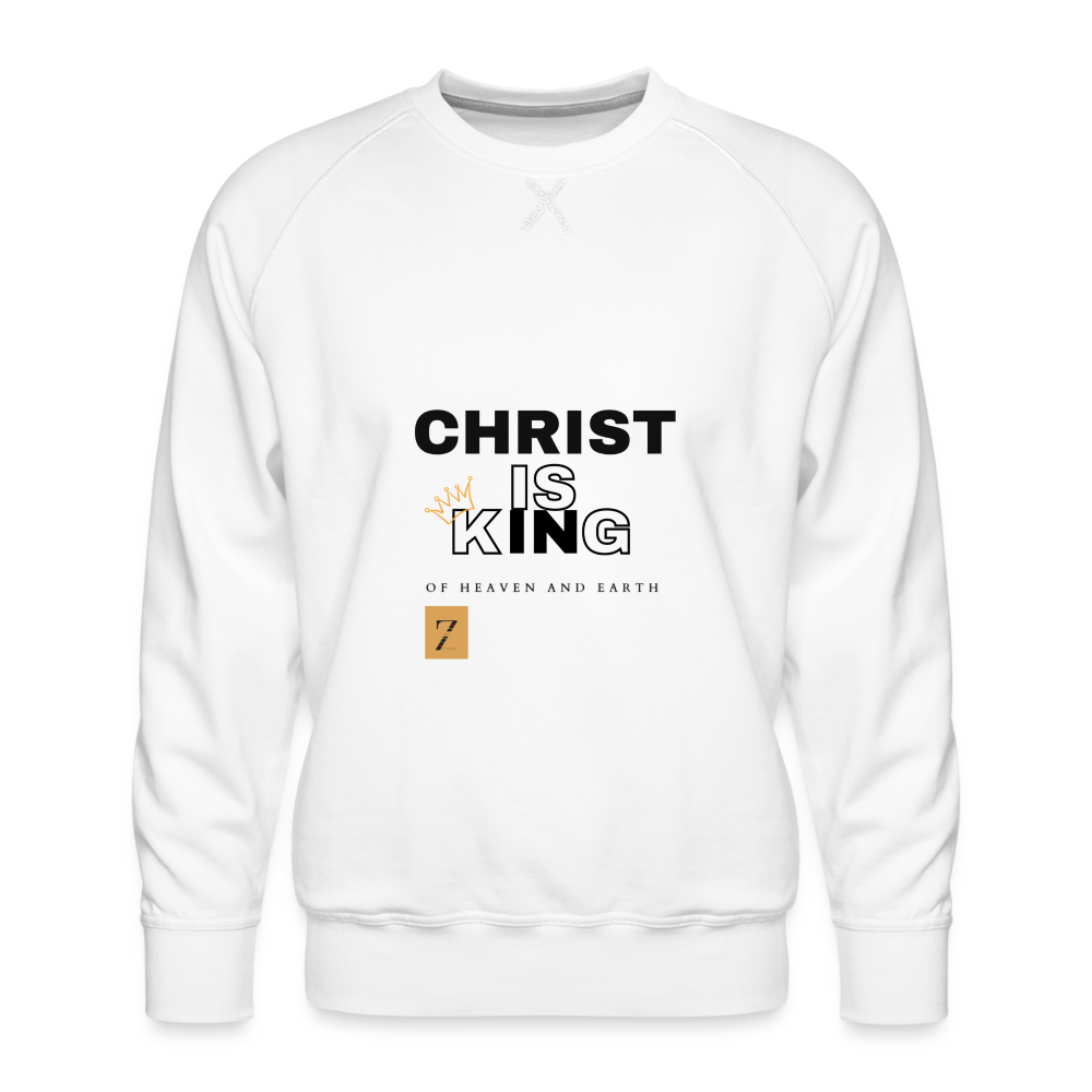 Men’s Premium Christ Is King Sweatshirt - white